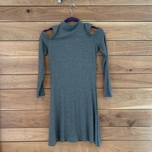 Pink Rose Cut Out Shoulder Dress